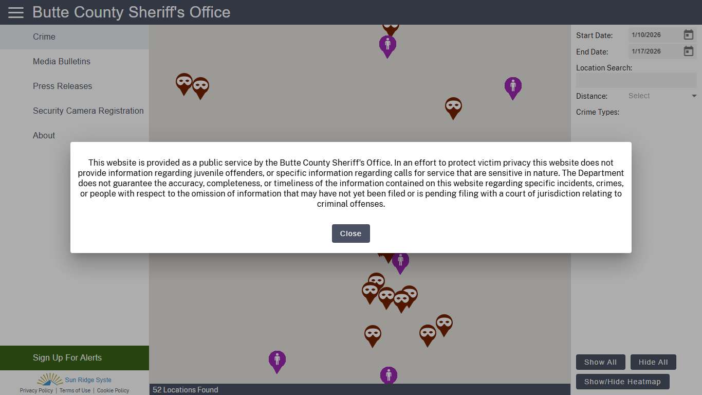 Butte County Sheriff's Office - Crime